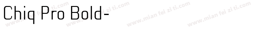 Chiq Pro Bold字体转换